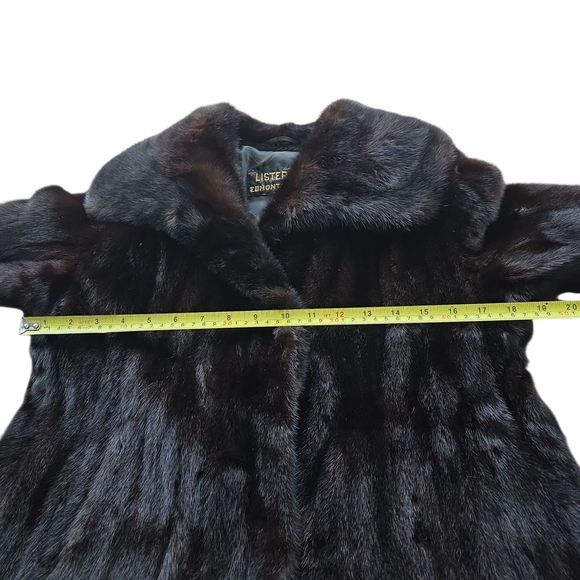 Vintage Black/Brown Mink Long Jacket - Picture 7 of 16